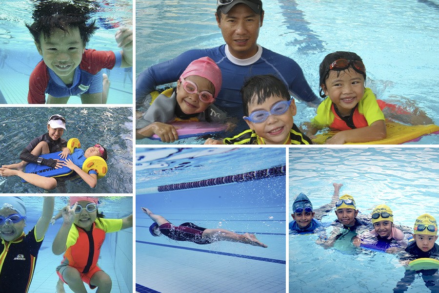 Singapore Swim School Collage