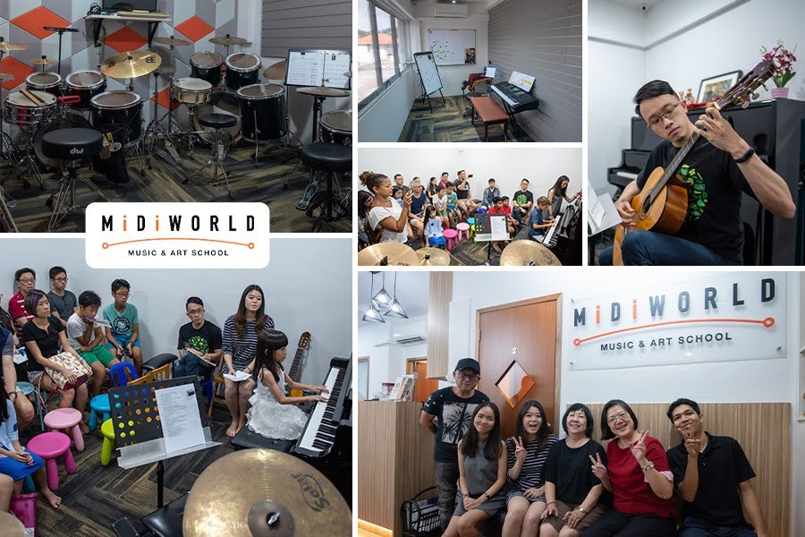 Midworld Music School in Singapore, offering top music classes for children