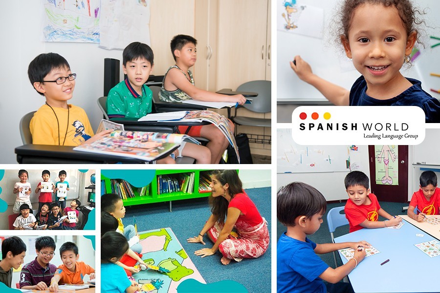 Image of a Spanish school in Singapore, showcasing language classes for children in a welcoming environment