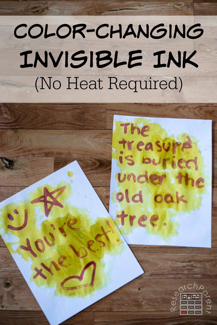 Color-changing invisible ink Science Experiment