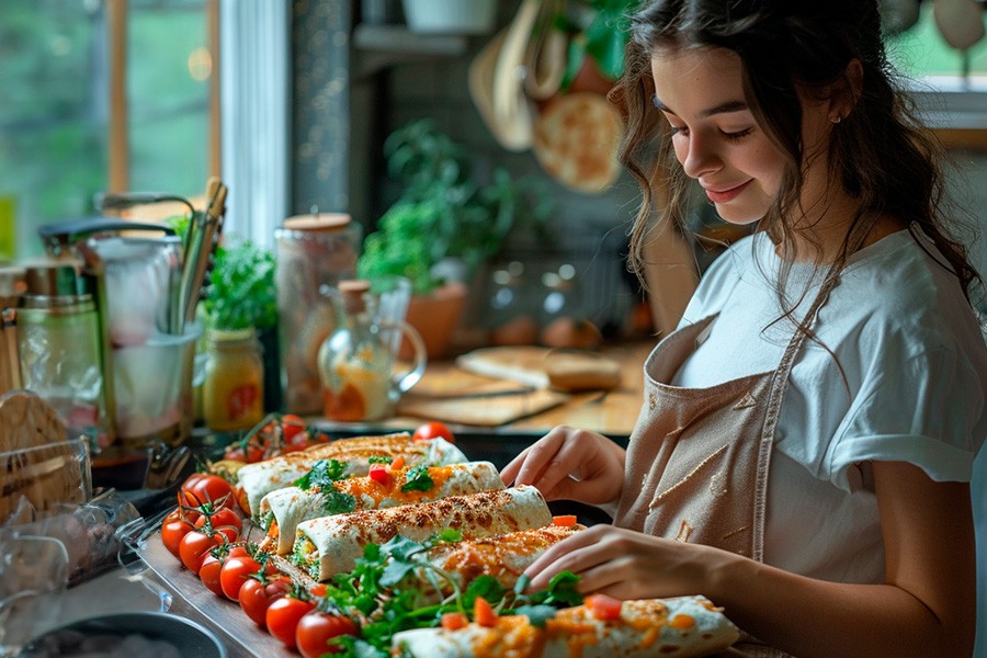 Cooking burrito for Kids