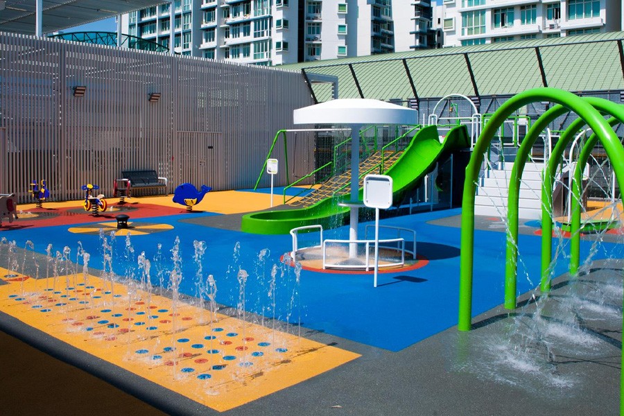 The Ninja Trail water playground