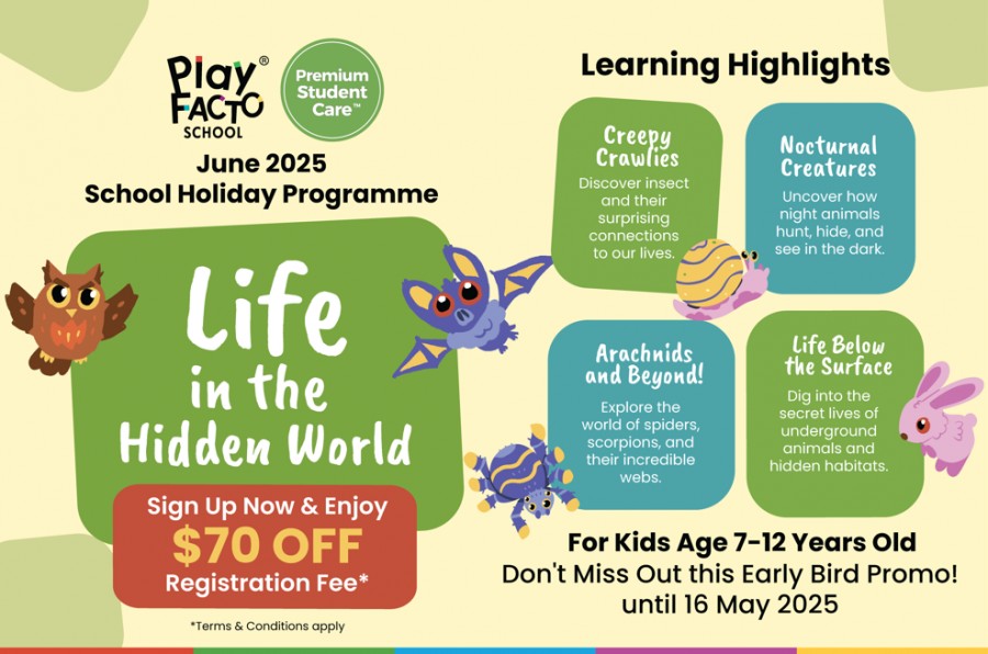 Image promoting PlayPiano's school holiday program for kids in Singapore's top June camps.