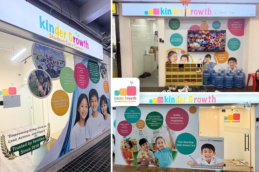 Image of Kinder Growth Student Care, highlighting top student care centres in Singapore dedicated to nurturing children's growth