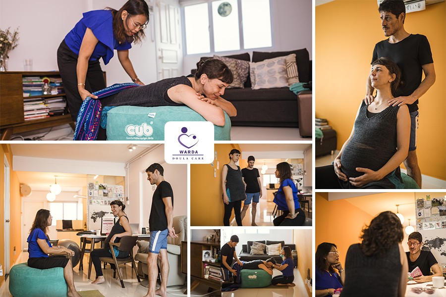 A collage of people participating in various activities from top prenatal and postnatal classes in Singapore
