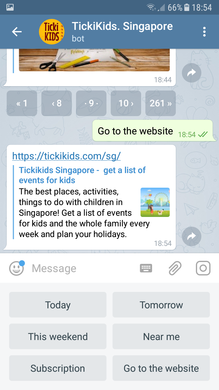 telegram bot interactive